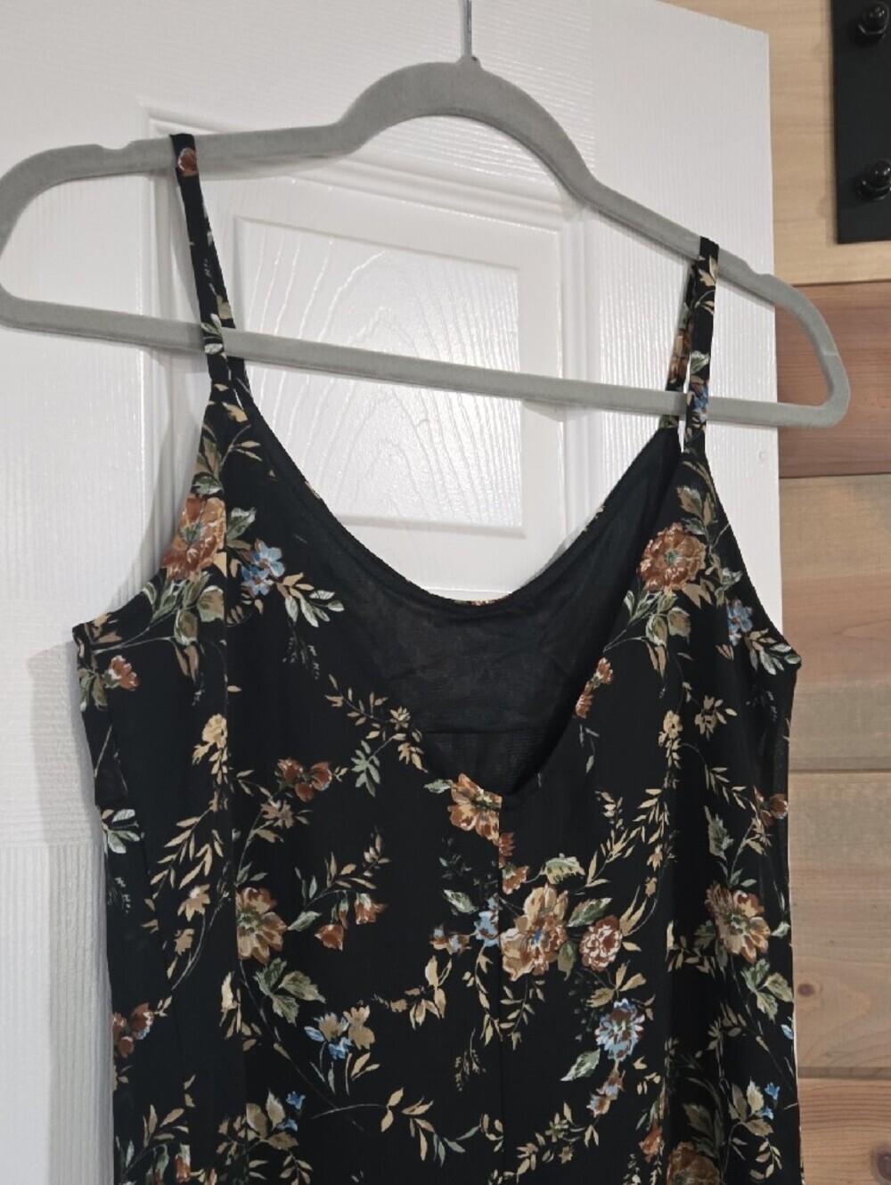 Un Deux Trois Black Floral Madi Slip Dress Size Small - Picture 5 of 8